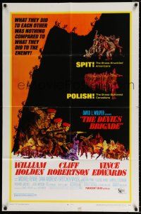 5r244 DEVIL'S BRIGADE 1sh '68 William Holden, Cliff Robertson, Vince Edwards, cool art by Kossin!
