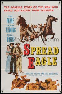 5r275 EAGLE & THE HAWK 1sh R61 John Payne, Rhonda Fleming, the men who saved our nation!