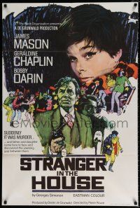 5r016 STRANGER IN THE HOUSE English 1sh '68 James Mason, Geraldine Chaplin, Stranger in the House!