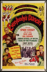 5r293 EVERYBODY'S DANCIN' 1sh '50 art of sexy dancers w/Spade Cooley & His Band!