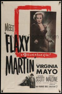 5r323 FLAXY MARTIN 1sh '49 Virginia Mayo is a bad girl with a heart of ice!