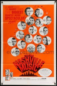 5r351 FROM NASHVILLE WITH MUSIC 1sh '69 Tammy Wynette, Buck Owens, Charley Pride & many more!