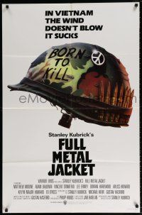 5r356 FULL METAL JACKET advance 1sh '87 Stanley Kubrick Vietnam War movie, Castle art!