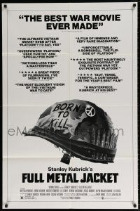 5r357 FULL METAL JACKET reviews 1sh '87 Stanley Kubrick Vietnam War movie, Castle art!