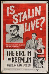 5r383 GIRL IN THE KREMLIN 1sh '57 Stalin's weird fetishism, strange rituals, plots bared!