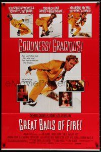 5r410 GREAT BALLS OF FIRE 1sh '89 Dennis Quaid as rock 'n' roll star Jerry Lee Lewis!