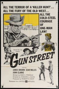 5r430 GUN STREET 1sh '61 James Brown checking his revolver, Jean Willes