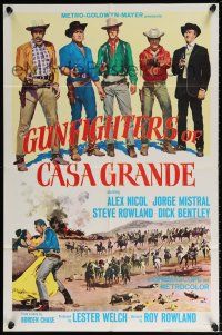 5r434 GUNFIGHTERS OF CASA GRANDE 1sh '64 Alex Nicol, Jorge Mistral, Steve Rowland