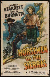5r483 HORSEMEN OF THE SIERRAS 1sh '49 Charles Starrett as The Durango Kid, Smiley Burnett