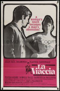 5r572 LA VIACCIA 1sh '62 La Viaccia, art of Jean Paul Belmondo & Claudia Cardinale!