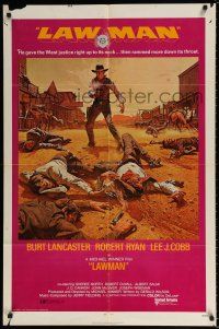 5r599 LAWMAN 1sh '71 Burt Lancaster, Robert Ryan, Lee J. Cobb, directed by Michael Winner!