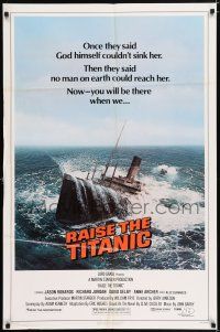 5r806 RAISE THE TITANIC 1sh '80 cool image of ship being pulled from the depths of the ocean!