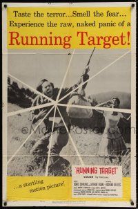 5r832 RUNNING TARGET 1sh '56 Doris Dowling, Arthur Franz, taste the terror!