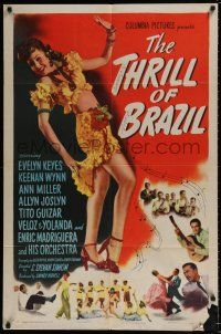 5r923 THRILL OF BRAZIL style B 1sh '46 great full-length image of sexy Ann Miller showing her leg!