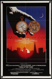 5r928 TIME AFTER TIME int'l 1sh '79 directed by Nicholas Meyer, cool fantasy artwork by Noble!