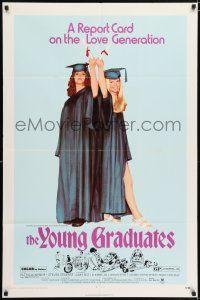 5r992 YOUNG GRADUATES 1sh '71 Patricia Wymer, teen rebels proudly displaying diplomas!