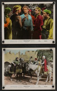 5s192 PRINCESS OF THE NILE 2 color 8x10 stills '54 great images of Jeffrey Hunter, Michael Rennie!