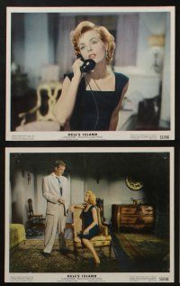 5s029 HELL'S ISLAND 11 color 8x10 stills '55 John Payne, Mary Murphy, South Seas film noir!