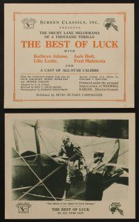 5s346 BEST OF LUCK 11 8x10 LCs '20 early Jack Holt plus a cast of all-star calibre!