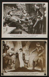 5s516 MEN OF SHERWOOD FOREST 8 8x10 stills '56 great images of Don Taylor as Robin Hood!