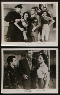 5s459 STREET OF SINNERS 9 8x10 stills '57 George Montgomery, only the Devil is the winner here!