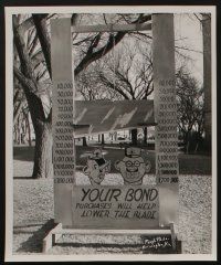 5s002 WWII BOND DRIVE 5 8x10 stills '40s wacky images of bombs you would pay for & guillotine!