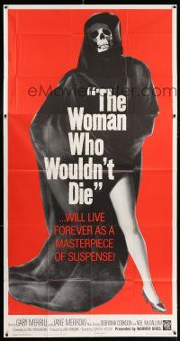 5t021 WOMAN WHO WOULDN'T DIE signed 3sh '65 by director Gordon Hessler, Death skull face & sexy leg!