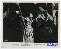5t385 DEBRA PAGET signed 8x10 still '63 great terrified image being tied up in The Haunted Palace!
