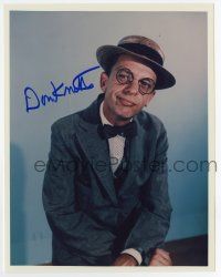 5t553 DON KNOTTS signed color 8x10.25 REPRO still '90s great seated close up as Mr. Limpet!