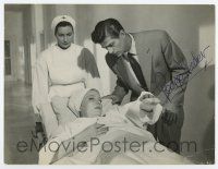 5t397 GEORGE NADER signed 7x9.25 still '60s great close up with woman & nurse in hospital!