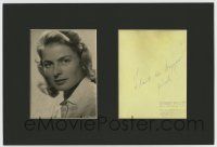 5t244 INGRID BERGMAN signed 4x6 still in 8x12 display '40s ready to be framed & hung on the wall!