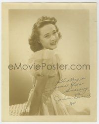 5t406 JANE POWELL signed 8x10 still '40s great seated close up of the pretty actress smiling!