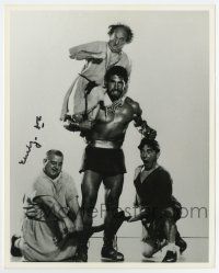 5t618 JOE DERITA signed 8x10 REPRO still '80s with Samson Burke in The Three Stooges Meet Hercules!