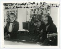 5t619 JOE TURKEL signed 8x10 REPRO still '80s with director Stanley Kubrick on The Shining set!