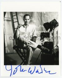 5t624 JOHN WATERS signed 8x10 REPRO still '90s great portrait of the wacky director in his chair!