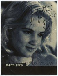 5t627 JULIETTE LEWIS signed 8x10.5 REPRO still '90s great super close up with blonde hair!