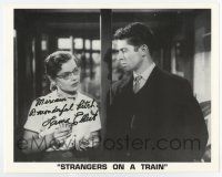 5t630 KASEY ROGERS signed 8x10 REPRO still '80s c/u with Farley Granger in Stranger on a Train!