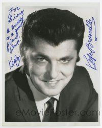 5t633 KEEFE BRASSELLE signed 8x10 REPRO still '80s head & shoulders portrait with great hair!
