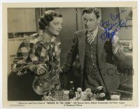 5t448 MYRNA LOY signed 8x10.25 still '34 great close up with Roscoe Karns in Wings in the Dark!