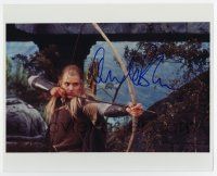 5t688 ORLANDO BLOOM signed color 8x10 REPRO still '00s c/u as Legolas from Lord of the Rings!