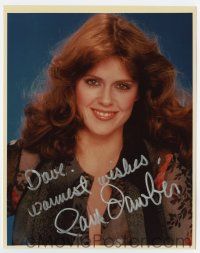 5t691 PAM DAWBER signed color 8x10 REPRO still '80s great head & shoulders smiling portrait!