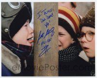 5t725 SCOTT SCHWARTZ signed color 8x10 REPRO still '90s classic tongue scene from A Christmas Story!