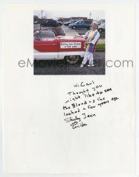 5t289 SHIRLEY JEAN RICKERT signed color 8.5x11 REPRO still '90s Our Gang star with her cool car!