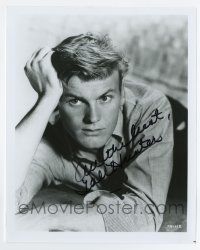 5t746 TAB HUNTER signed 8x10 REPRO still '80s great close up of the handsome actor!