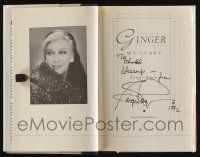 5t211 GINGER ROGERS signed hardcover book '91 on her autobiography Ginger: My Story!
