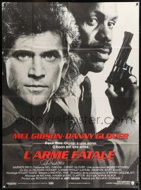 5t097 LETHAL WEAPON signed French 1p '87 by director Richard Donner, Mel Gibson, Danny Glover!