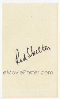 5t334 RED SKELTON signed 3x5 index card '70s can be framed & displayed with a repro still!