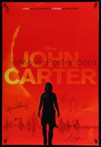 5t145 JOHN CARTER signed teaser DS 1sh '12 by Kitsch, West, Collins, Dafoe AND director Stanton!