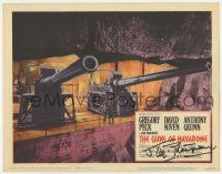 5t060 GUNS OF NAVARONE signed LC R66 by director J. Lee Thompson, great far shot of the title guns!