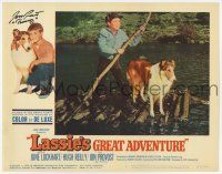 5t065 LASSIE'S GREAT ADVENTURE signed LC #7 '63 by Jon Provost, who's with his beloved Collie dog!